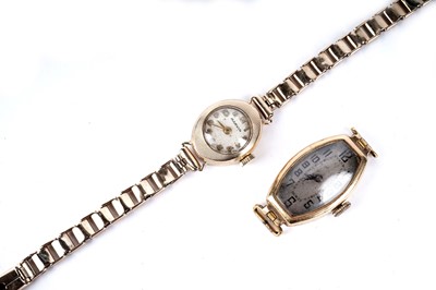 Lot 223 - Two gold cased lady's wristwatches