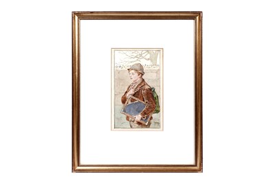 Lot 1134 - Ralph Hedley - Boy on His Way to School | watercolour