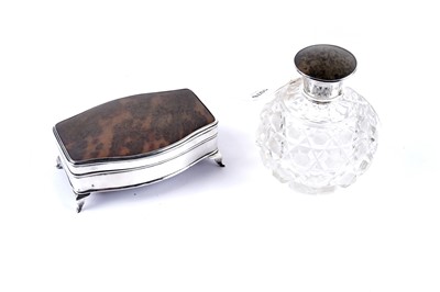 Lot 255 - A Victorian jewellery box; and a scent bottle