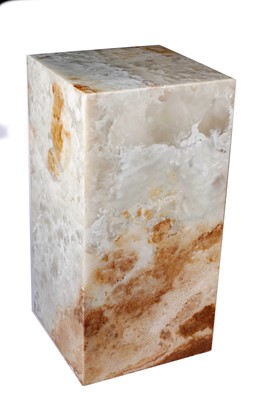 Lot 68 - A pair of contemporary onyx pedestals