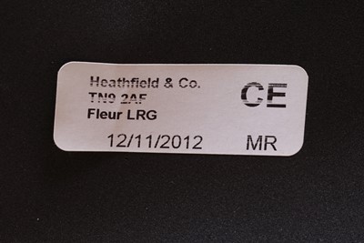 Lot 182 - Heathfield & Co: pair of ‘Fleur’ large silvered contemporary cast metal table lamps