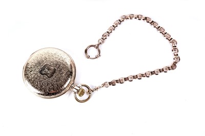 Lot 354 - An antique German 14ct rose gold full hunter pocket watch