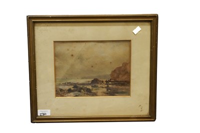 Lot 230 - Thomas E. Clegg - Coastal View with Fishing Boats | watercolour