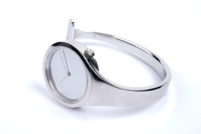 Lot 578 - Georg Jensen, Denmark: a steel cased lady's wristwatch