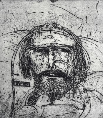 Lot 124 - John Bellany CBE RA - Self Portrait, Addenbrookes | signed etching