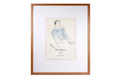 Lot 137 - David Hockney - Signed exhibition poster for David Hockney Dessins et Gravures | pencil signed