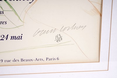 Lot 137 - David Hockney - Signed exhibition poster for David Hockney Dessins et Gravures | pencil signed
