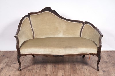 Lot 70 - An early 20th Century inlaid walnut sofa