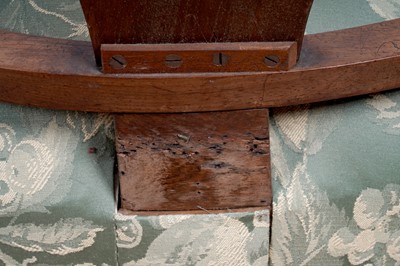 Lot 81 - A pair of Edwardian inlaid walnut tub armchairs