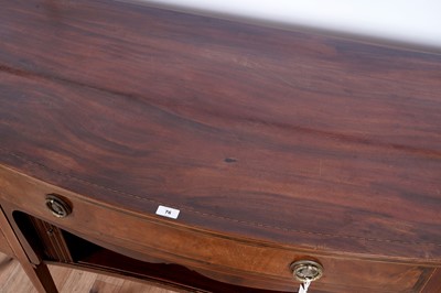 Lot 76 - A 19th Century inlaid mahogany bowfront sideboard