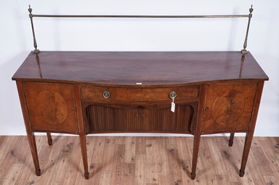 Lot 76 - A 19th Century inlaid mahogany bowfront sideboard