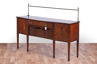 Lot 76 - A 19th Century inlaid mahogany bowfront sideboard