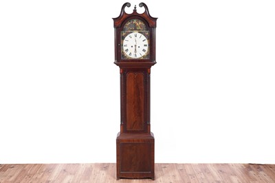 Lot 157 - A late Georgian Scottish inlaid mahogany 8-day longcase clock