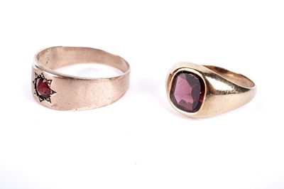 Lot 325 - Two garnet rings