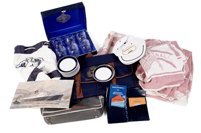 Lot 624 - A collection of Cunard Line and QE 2 related ephemera and memorabilia