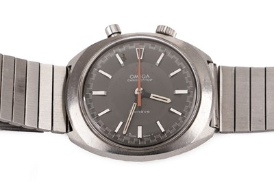 Lot 513 - Omega Chronostop: a stainless-steel cased wristwatch