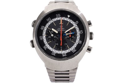 Lot 521 - Omega Flightmaster: a stainless steel cased chronograph wristwatch