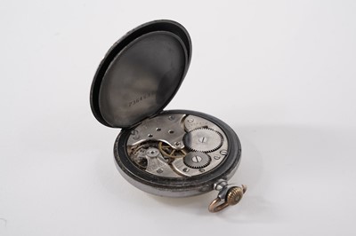 Lot 524 - Omega: a steel cased open faced pocket watch