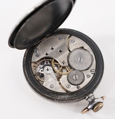 Lot 524 - Omega: a steel cased open faced pocket watch