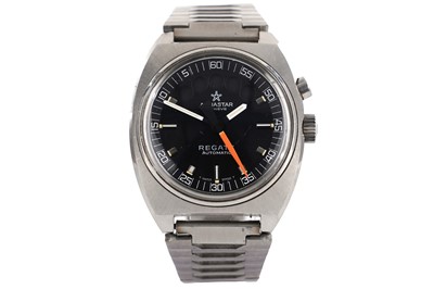 Lot 585 - Aquastar Regate: a stainless steel cased countdown wristwatch