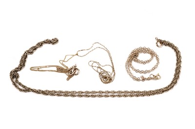 Lot 883 - Four gold chain necklaces