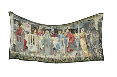 Lot 287 - The Knights of the Round Table Summoned to the Quest by the Strange Damsel tapestry