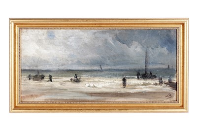 Lot 119 - Louis Artan de Saint-Martin - Bringing in the Boats | oil