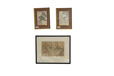 Lot 249 - Three framed Japanese woodblock prints