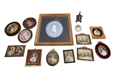 Lot 251 - A collection of 19th Century style miniatures