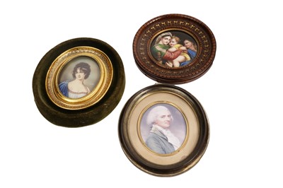 Lot 251 - A collection of 19th Century style miniatures