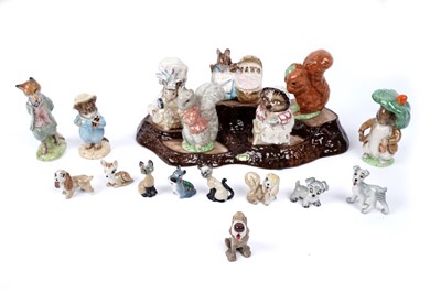 Lot 447 - A collection of Beswick Beatrix Potter and other ceramic figures