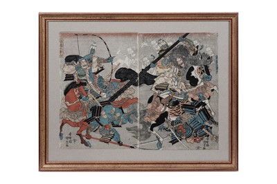 Lot 917 - Utagawa Kunisada - Tawara Toda | woodblock print