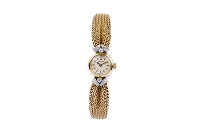 Lot 517 - Omega: an 18ct yellow gold cased diamond set cocktail watch