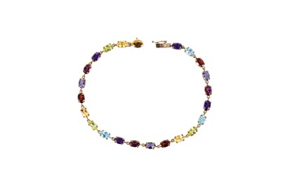 Lot 679 - A gem-set rainbow bracelet