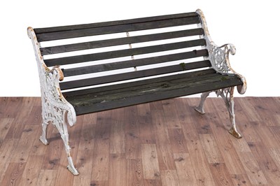 Lot 80 - A Vintage three-piece white painted cast metal garden suite