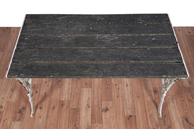 Lot 80 - A Vintage three-piece white painted cast metal garden suite