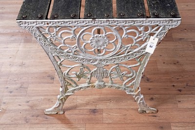 Lot 80 - A Vintage three-piece white painted cast metal garden suite