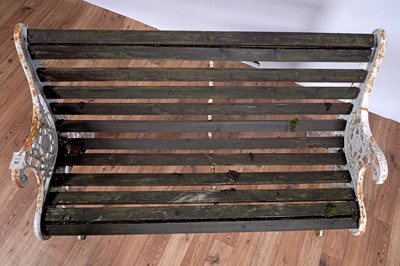 Lot 80 - A Vintage three-piece white painted cast metal garden suite