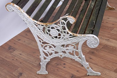 Lot 80 - A Vintage three-piece white painted cast metal garden suite