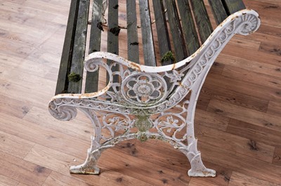 Lot 80 - A Vintage three-piece white painted cast metal garden suite