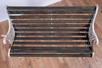 Lot 80 - A Vintage three-piece white painted cast metal garden suite