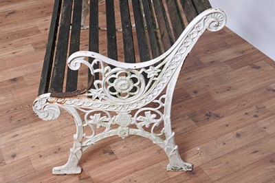 Lot 80 - A Vintage three-piece white painted cast metal garden suite