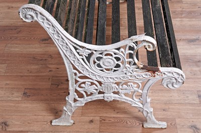 Lot 80 - A Vintage three-piece white painted cast metal garden suite