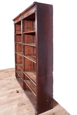 Lot 88 - An Edwardian wardrobe; and a Victorian bookcase