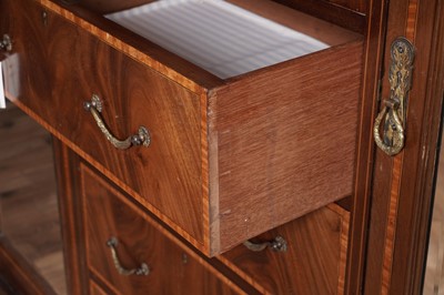 Lot 88 - An Edwardian wardrobe; and a Victorian bookcase