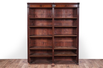 Lot 88 - An Edwardian wardrobe; and a Victorian bookcase