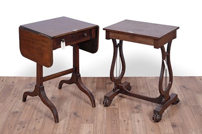 Lot 85 - A George III worktable and another