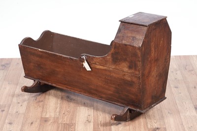 Lot 90 - Georgian style swing mirror; and a rocking cradle