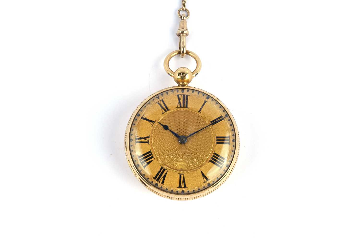 Lot 553 - Murray & Strachan, Royal Exchange, London: an 18ct yellow gold cased open faced pocket watch