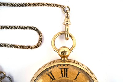 Lot 553 - Murray & Strachan, Royal Exchange, London: an 18ct yellow gold cased open faced pocket watch